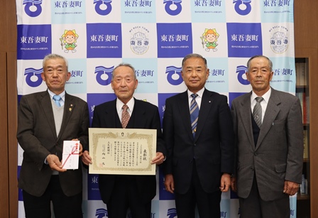 上毛社会賞を受賞した岩井河原桜並木を育てる会